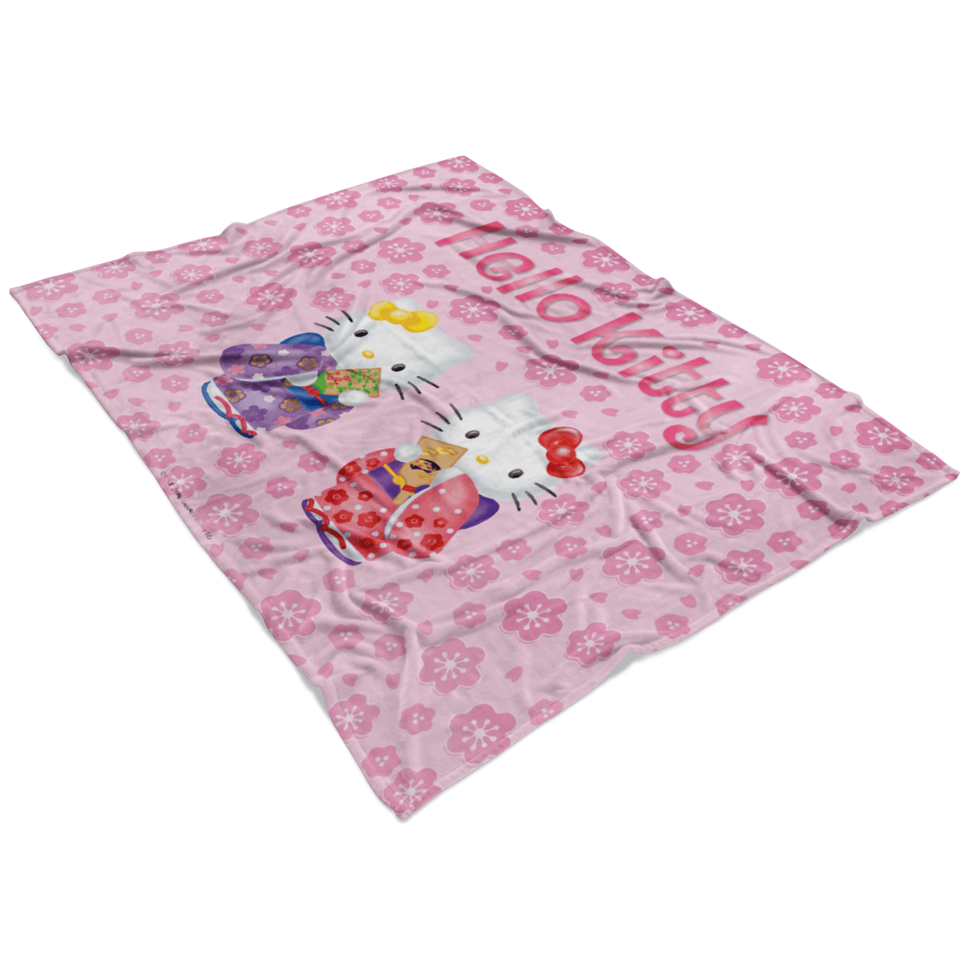 Hello Kitty Cute Fleece Blanket Lightweight Supremely Soft Pink Color - Lusy Store