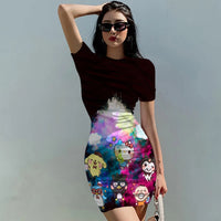 Hello Kitty Dress Slim Bodycon Dress - DS09 - Lusy Store LLC