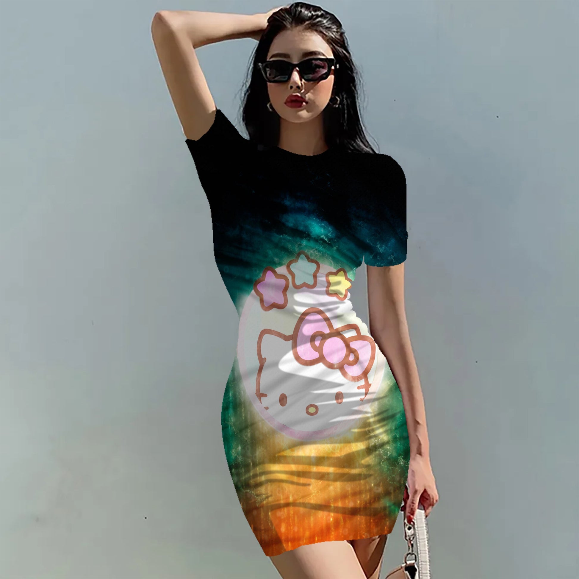 Hello Kitty Dress Slim Bodycon Dress - DS10 - Lusy Store LLC