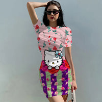 Hello Kitty Dress Slim Bodycon Dress - DS12 - Lusy Store LLC