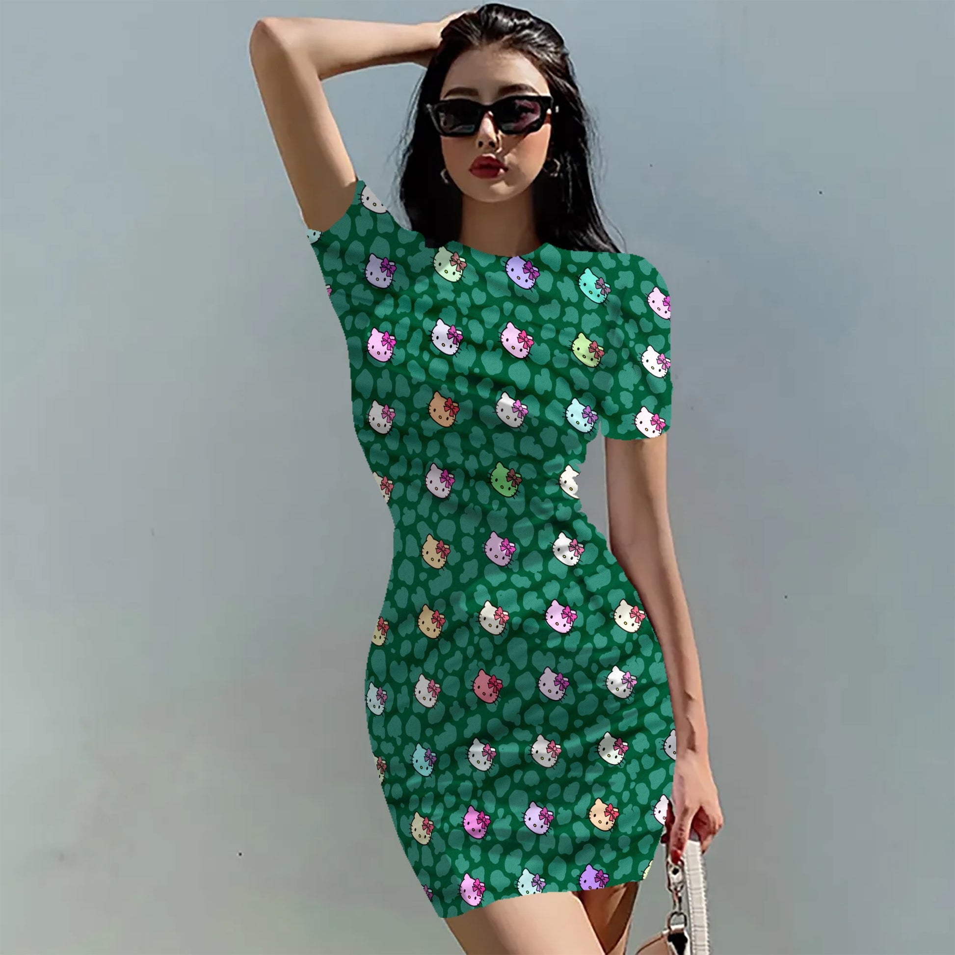 Hello Kitty Dress Slim Bodycon Dress - DS13 - Lusy Store LLC