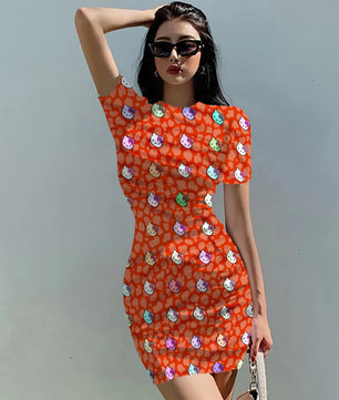 Hello Kitty Dress Slim Bodycon Dress - DS13 - Lusy Store LLC