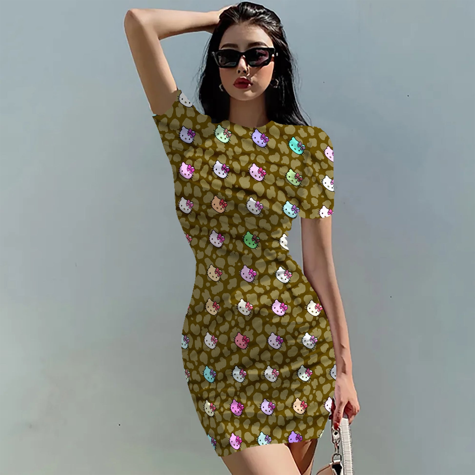 Hello Kitty Dress Slim Bodycon Dress - DS13 - Lusy Store LLC