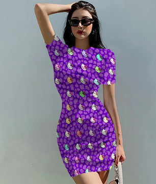 Hello Kitty Dress Slim Bodycon Dress - DS13 - Lusy Store LLC