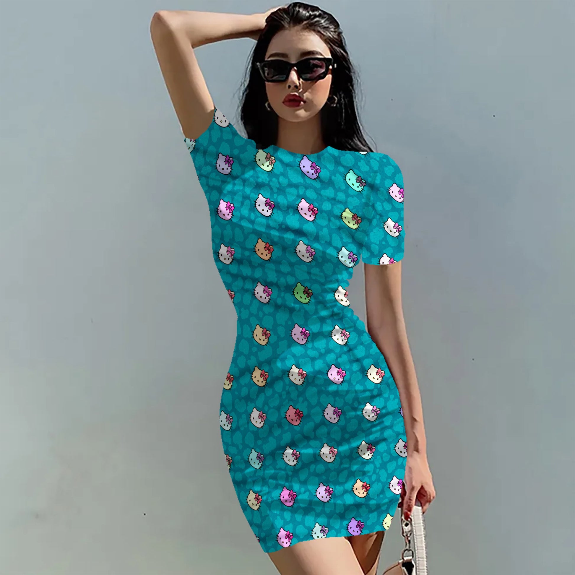 Hello Kitty Dress Slim Bodycon Dress - DS13 - Lusy Store LLC