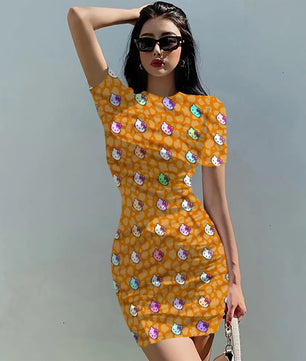 Hello Kitty Dress Slim Bodycon Dress - DS13 - Lusy Store LLC