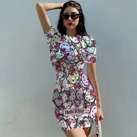 Hello Kitty Dress Slim Bodycon Dress - DS14 - Lusy Store LLC