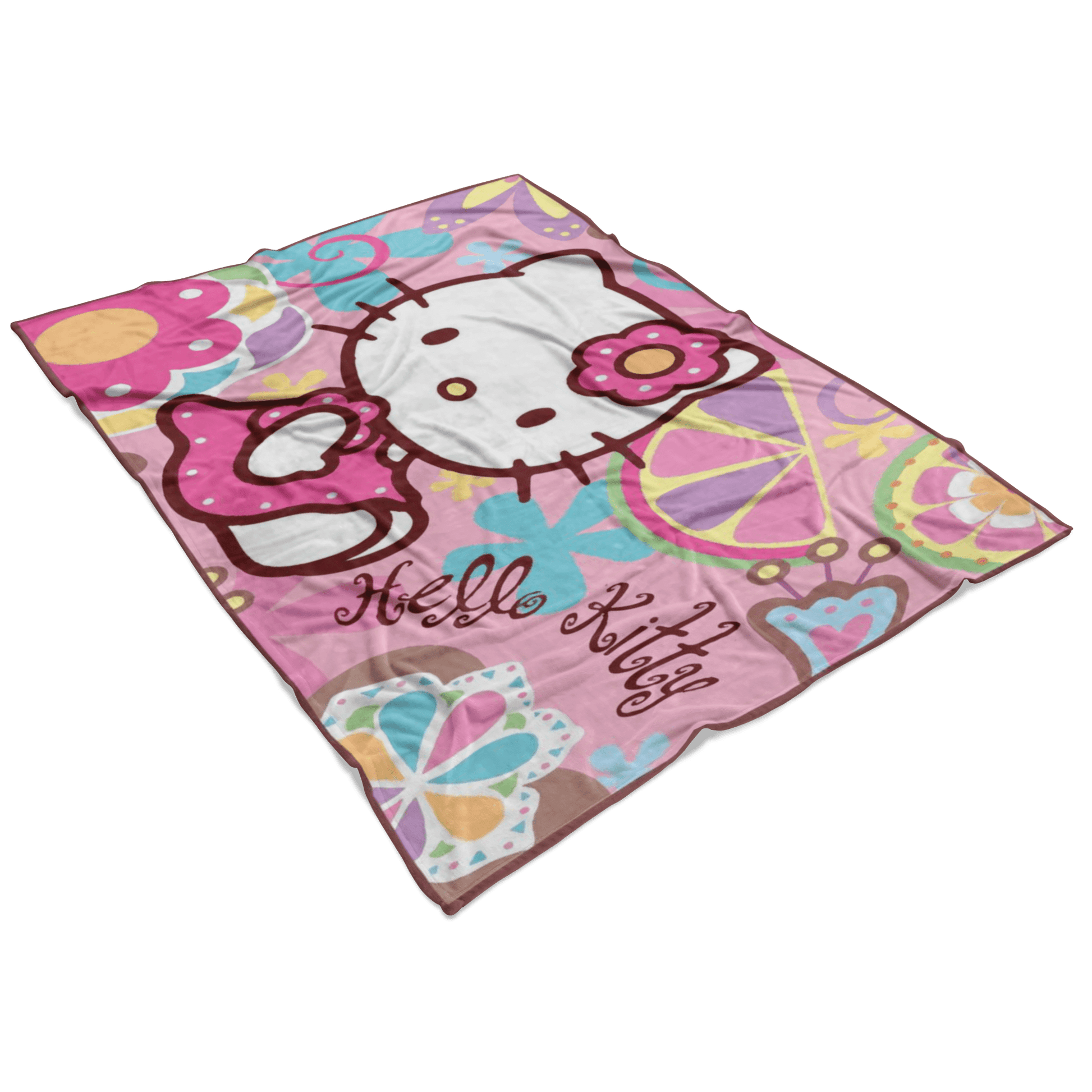 Hello Kitty Fleece Blanket Lightweight Supremely Soft Colorful Gift for Kid Casual - Lusy Store