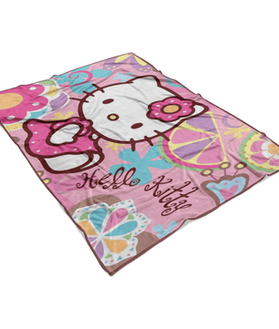 Hello Kitty Fleece Blanket Lightweight Supremely Soft Colorful Gift for Kid Casual - Lusy Store