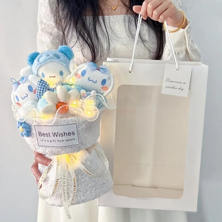 Hello Kitty Flower Bundle Kuromi Cinnamoroll My Melody Plush Doll Gifts Doll - Lusy Store LLC