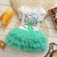 Hello Kitty Girls Dresses Summer Cartoon Wings Tutu Dress For Girls Kids - Lusy Store