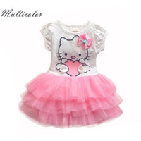 Hello Kitty Girls Dresses Summer Cartoon Wings Tutu Dress For Girls Kids - Lusy Store