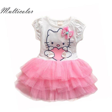 Hello Kitty Girls Dresses Summer Cartoon Wings Tutu Dress For Girls Kids - Lusy Store