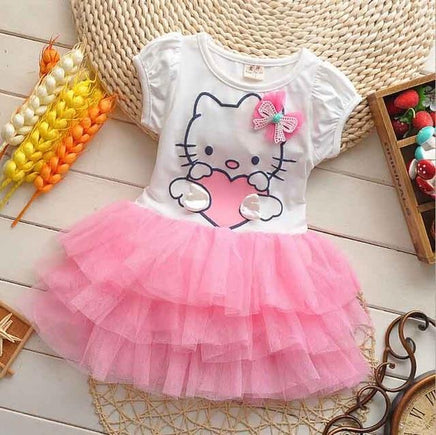Hello Kitty Girls Dresses Summer Cartoon Wings Tutu Dress For Girls Kids - Lusy Store