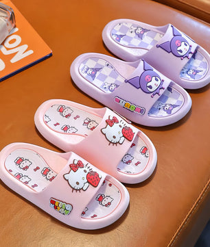 Hello Kitty girls shoes - Children slippers anime - Soft slippers indoor bathroom - Lusy Store LLC