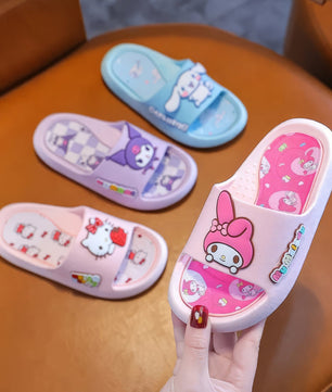 Hello Kitty girls shoes - Children slippers anime - Soft slippers indoor bathroom - Lusy Store LLC