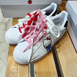 Hello Kitty girls shoes - Kawaii anime cute cartoon lace white shoes - Sports shoes birthday gift