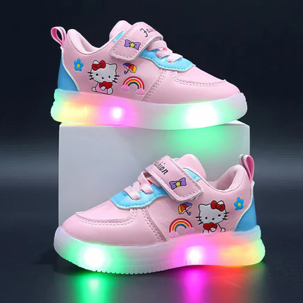 Hello Kitty girls shoes - Led light shoes - Children's sneakers toddler anti-slip walking shoes