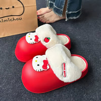 Hello Kitty girls shoes slippers cotton waterproof anti slip - Lusy Store LLC