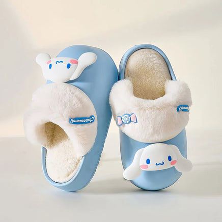 Hello Kitty girls shoes slippers cotton waterproof anti slip Blue