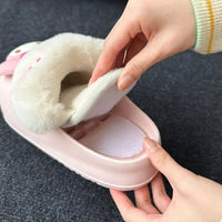 Hello Kitty girls shoes slippers cotton waterproof anti slip - Lusy Store LLC