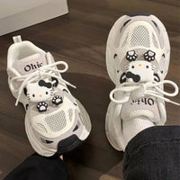 Hello Kitty girls shoes - Sneakers luxury fashion Y2k - Thick sole breathable casual student sport shoes