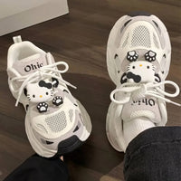 Hello Kitty girls shoes - Sneakers luxury fashion Y2k - Thick sole breathable casual student sport shoes - Lusy Store LLC