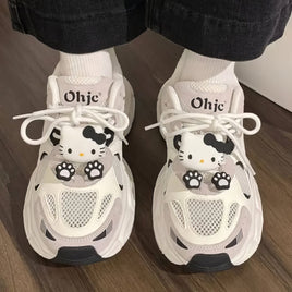 Hello Kitty girls shoes - Sneakers luxury fashion Y2k - Thick sole breathable casual student sport shoes