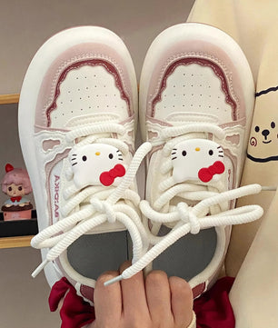 Hello Kitty girls shoes - Summer mesh breathable students board shoes - Lusy Store LLC