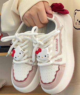 Hello Kitty girls shoes - Summer mesh breathable students board shoes - Lusy Store LLC