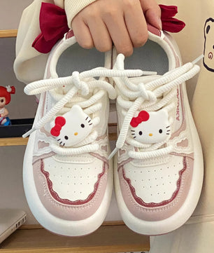 Hello Kitty girls shoes - Summer mesh breathable students board shoes - Lusy Store LLC