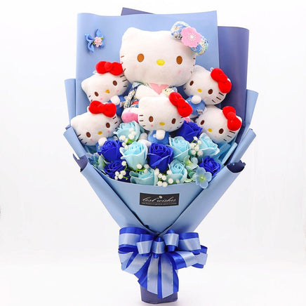 Hello Kitty Graduation Plush Toy Room Decor Plush Bouquet Soft Stuffed Dolls Gifts HK76-2 - Lusy Store LLC