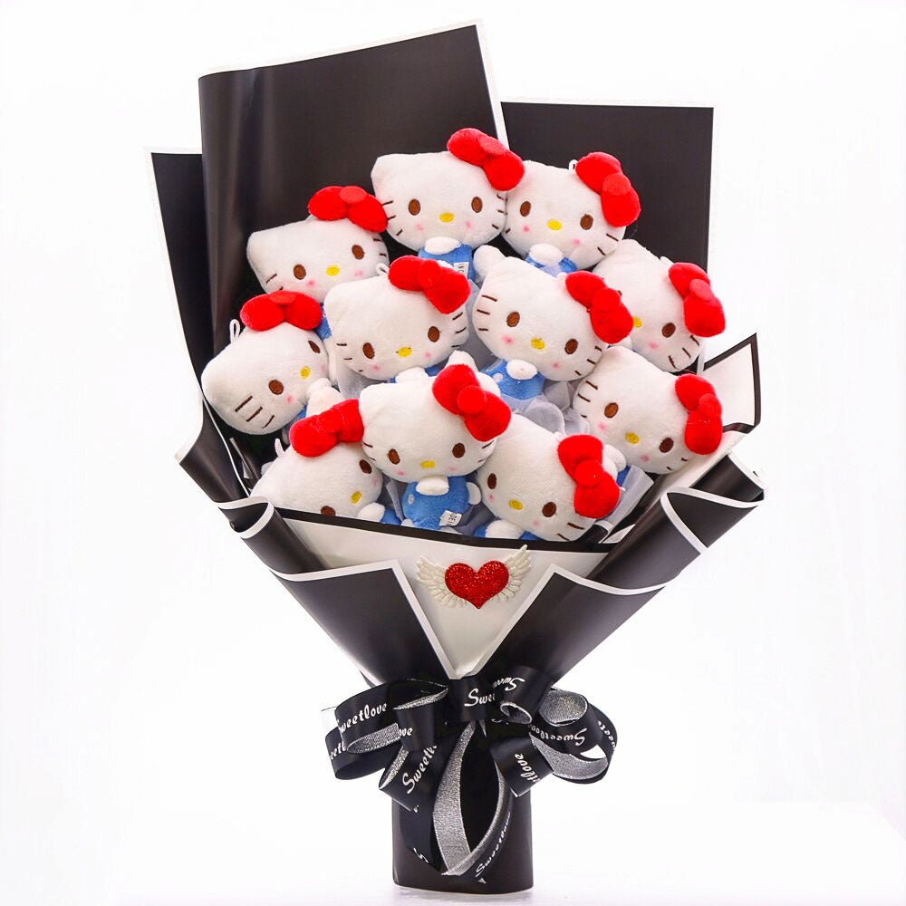 Hello Kitty Graduation Plush Toy Room Decor Plush Bouquet Soft Stuffed Dolls Gifts HK76-2 - Lusy Store LLC