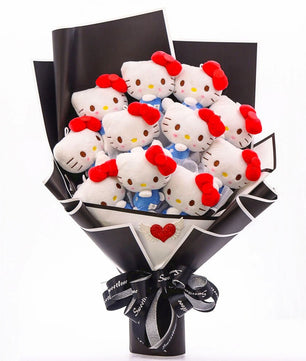 Hello Kitty Graduation Plush Toy Room Decor Plush Bouquet Soft Stuffed Dolls Gifts HK76-2 - Lusy Store LLC
