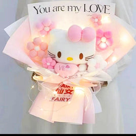 Hello Kitty Graduation Plush Toy Room Decor Plush Bouquet Soft Stuffed Dolls Gifts HK76 - Lusy Store LLC