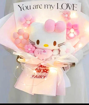 Hello Kitty Graduation Plush Toy Room Decor Plush Bouquet Soft Stuffed Dolls Gifts HK76 - Lusy Store LLC