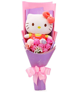 Hello Kitty Graduation Plush Toy Room Decor Plush Bouquet Soft Stuffed Dolls Gifts HK76 - Lusy Store LLC