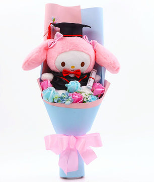 Hello Kitty Graduation Plush Toy Room Decor Plush Bouquet Soft Stuffed Dolls Gifts HK76 - Lusy Store LLC