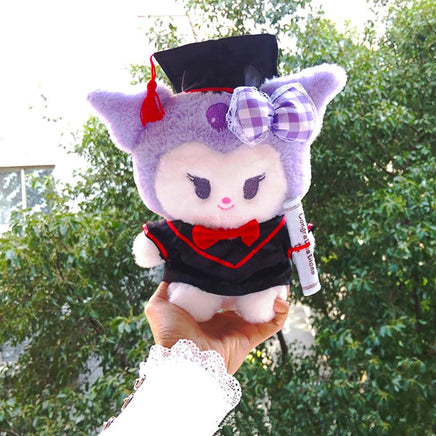 Hello Kitty Graduation Sanrio Cinnamoroll My Melody Plush Toy Cute Hello Kitty Costume Doll Kids Gift HK73 - Lusy Store LLC