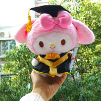 Hello Kitty Graduation Sanrio Cinnamoroll My Melody Plush Toy Cute Hello Kitty Costume Doll Kids Gift HK73 - Lusy Store LLC