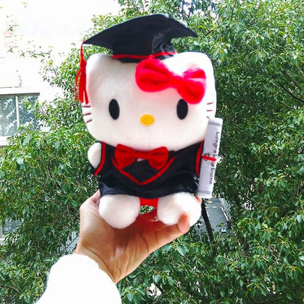 Hello Kitty Graduation Sanrio Cinnamoroll My Melody Plush Toy Cute Hello Kitty Costume Doll Kids Gift HK73 - Lusy Store LLC