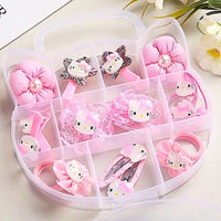 Hello Kitty Hairpin Childrens Hair Accessories Christmas Gift Box Set HK74 - Lusy Store LLC