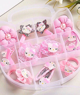Hello Kitty Hairpin Childrens Hair Accessories Christmas Gift Box Set HK74 - Lusy Store LLC