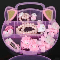 Hello Kitty Hairpin Childrens Hair Accessories Christmas Gift Box Set HK74 - Lusy Store LLC
