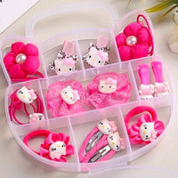 Hello Kitty Hairpin Childrens Hair Accessories Christmas Gift Box Set HK74 - Lusy Store LLC