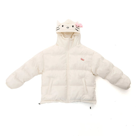 Hello Kitty Jacket Homemade Cotton Cartoon Sanrios Clothes Woman American Loose Sports Coat Kawaii Girls Padded - Lusy Store LLC