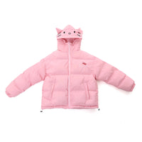 Hello Kitty Jacket Homemade Cotton Cartoon Sanrios Clothes Woman American Loose Sports Coat Kawaii Girls Padded - Lusy Store LLC