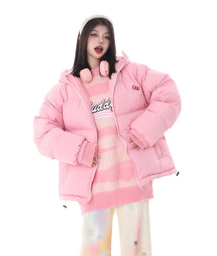 Hello Kitty Jacket Homemade Cotton Cartoon Sanrios Clothes Woman American Loose Sports Coat Kawaii Girls Padded - Lusy Store LLC