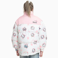 Hello Kitty Jacket Kawaii Womens Cotton Clothing Cartoon Fashion Cute Girl Warm Clothes 2