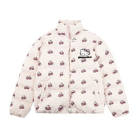 Hello Kitty Jacket Kawaii Womens Cotton Clothing Cartoon Fashion Cute Girl Warm Clothes 7